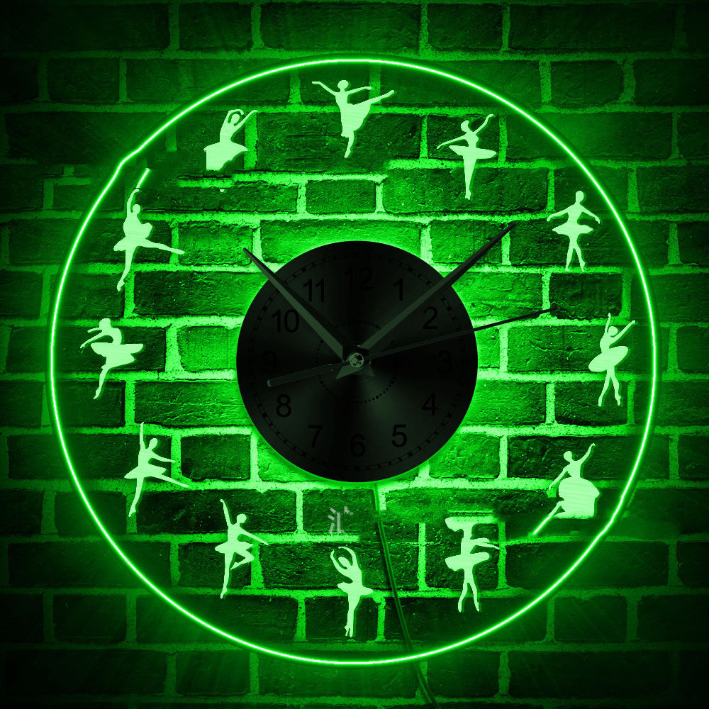 Orologio da parete Ballerine neon blu