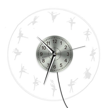 Orologio da parete Ballerine neon blu