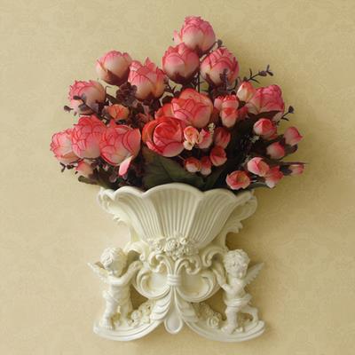 Decorazione parete angeli e fiori