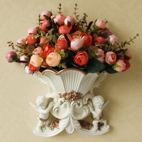 Decorazione parete angeli e fiori