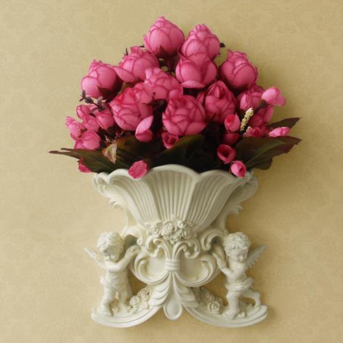 Decorazione parete angeli e fiori