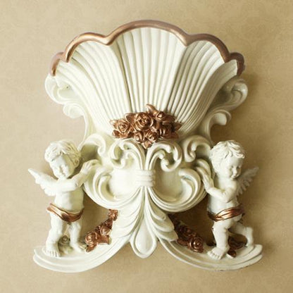 Decorazione parete angeli e fiori