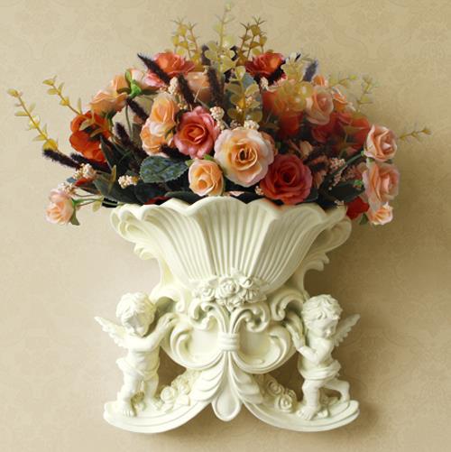 Decorazione parete angeli e fiori
