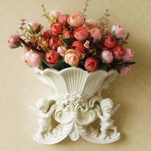 Decorazione parete angeli e fiori