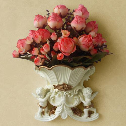 Decorazione parete angeli e fiori