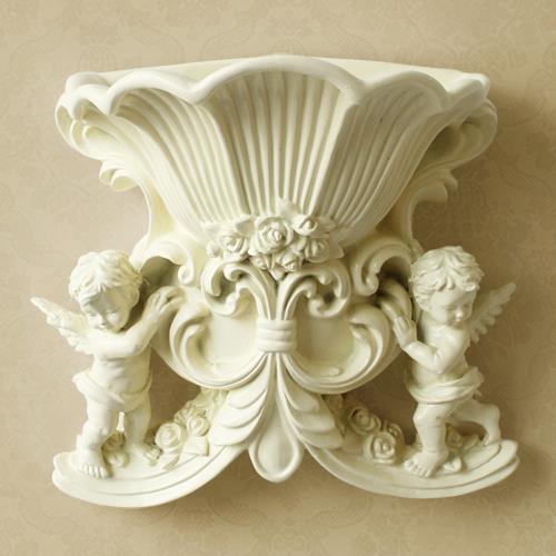 Decorazione parete angeli e fiori