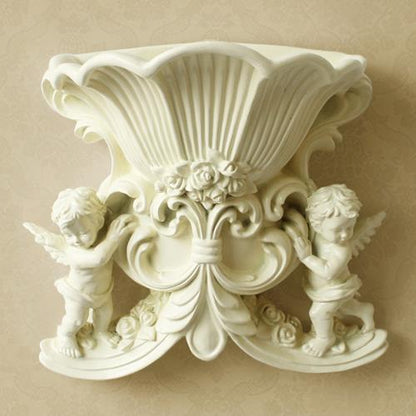 Decorazione parete angeli e fiori