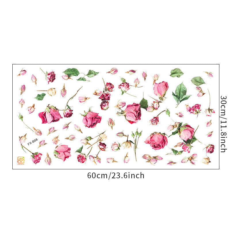 Adesivo murale rose secche