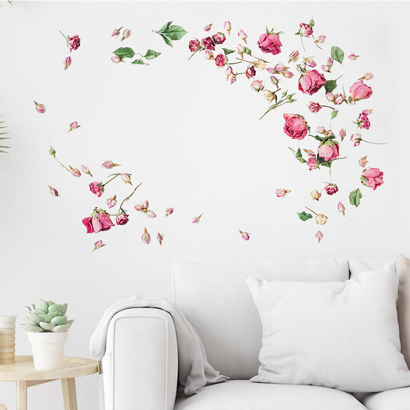 Adesivo murale rose secche