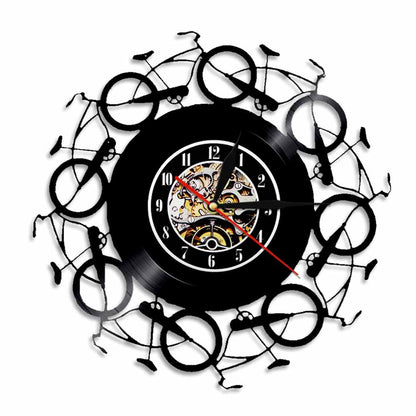 Orologio da parete Biciclette intorno bordo
