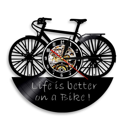 Orologio da parete Biciclette intorno bordo