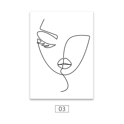 Quadro donna minimale
