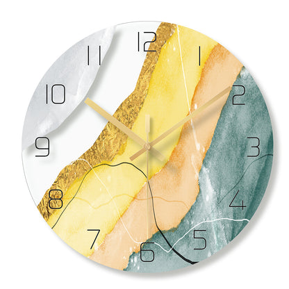 Orologio da parete Geometrico oro turchese