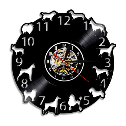 Orologio da parete Cane con orologio