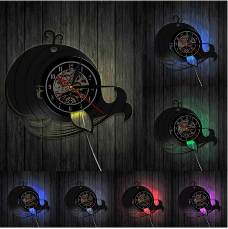 Orologio da parete Balena con orologio