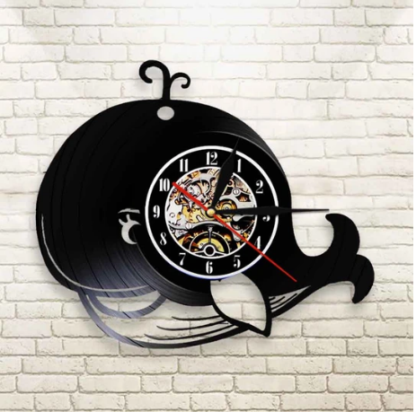 Orologio da parete Balena con orologio