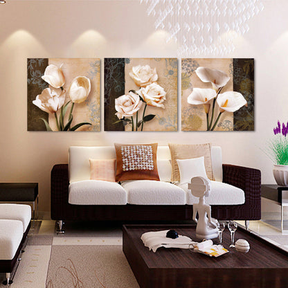 Trittico fiori classici