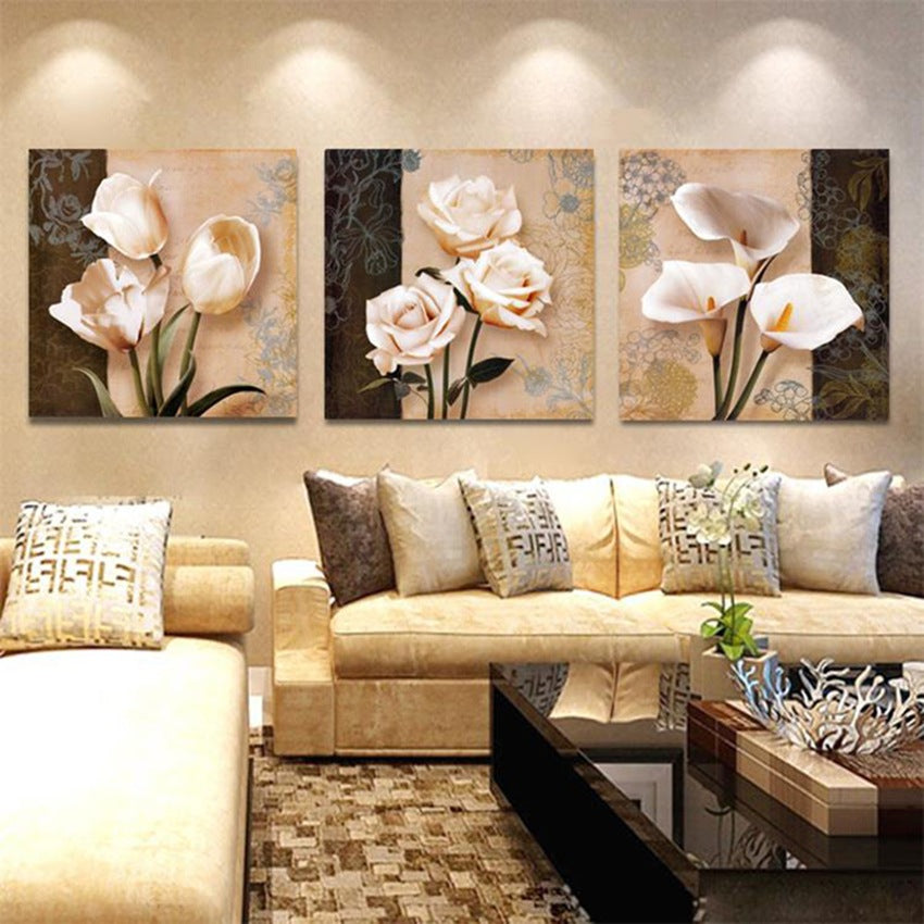 Trittico fiori classici