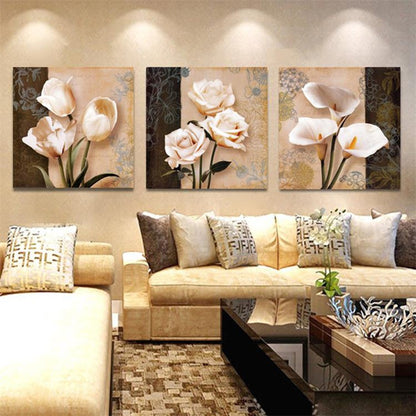 Trittico fiori classici