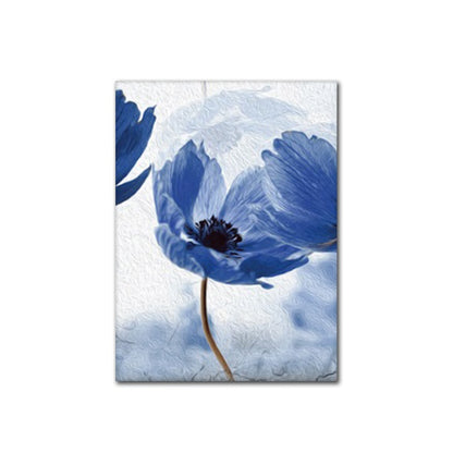 Quadro fiori blu nordico