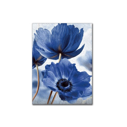 Quadro fiori blu nordico