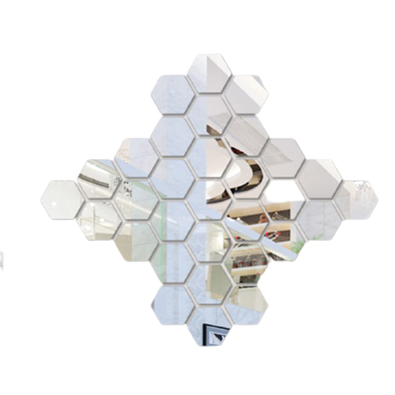 Adesivo murale Mosaico di specchi esagonali