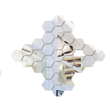 Adesivo murale Mosaico di specchi esagonali