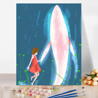 Quadro balena e pesce