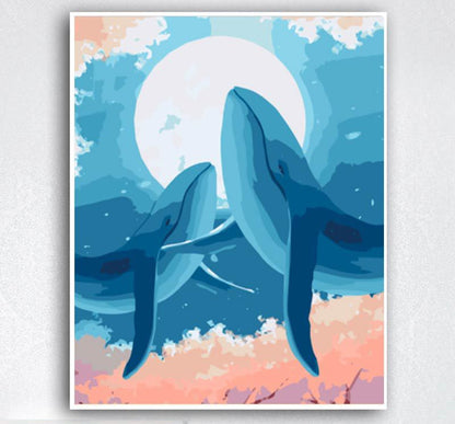 Quadro balena e pesce