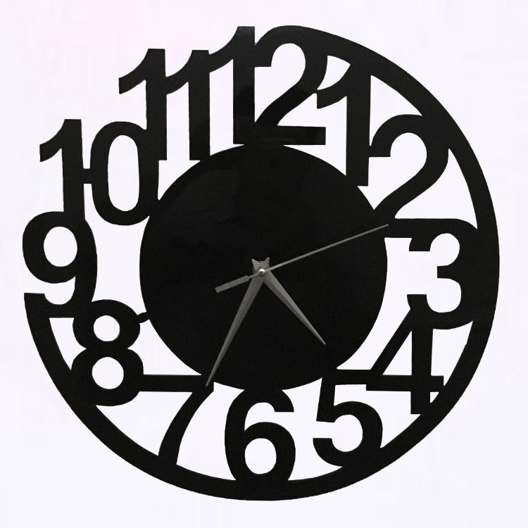 Orologio da parete Numeri audaci nero