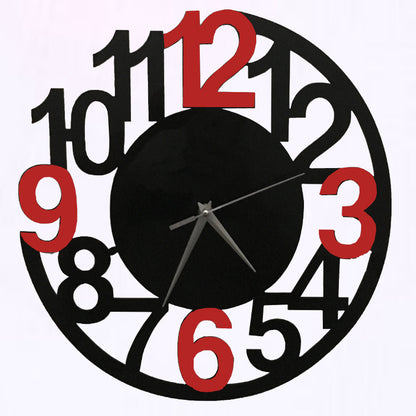 Orologio da parete Numeri audaci nero