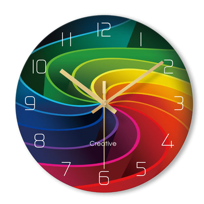 Orologio da parete Spirale arcobaleno colorata