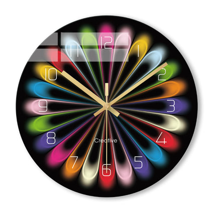 Orologio da parete Spirale arcobaleno colorata