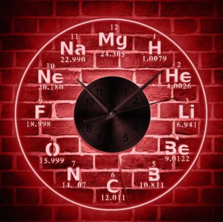 Orologio da parete Tavola periodica elementi