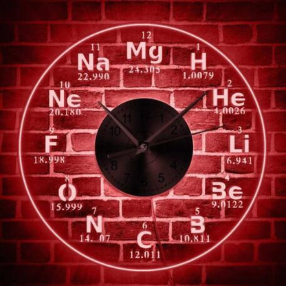 Orologio da parete Tavola periodica elementi