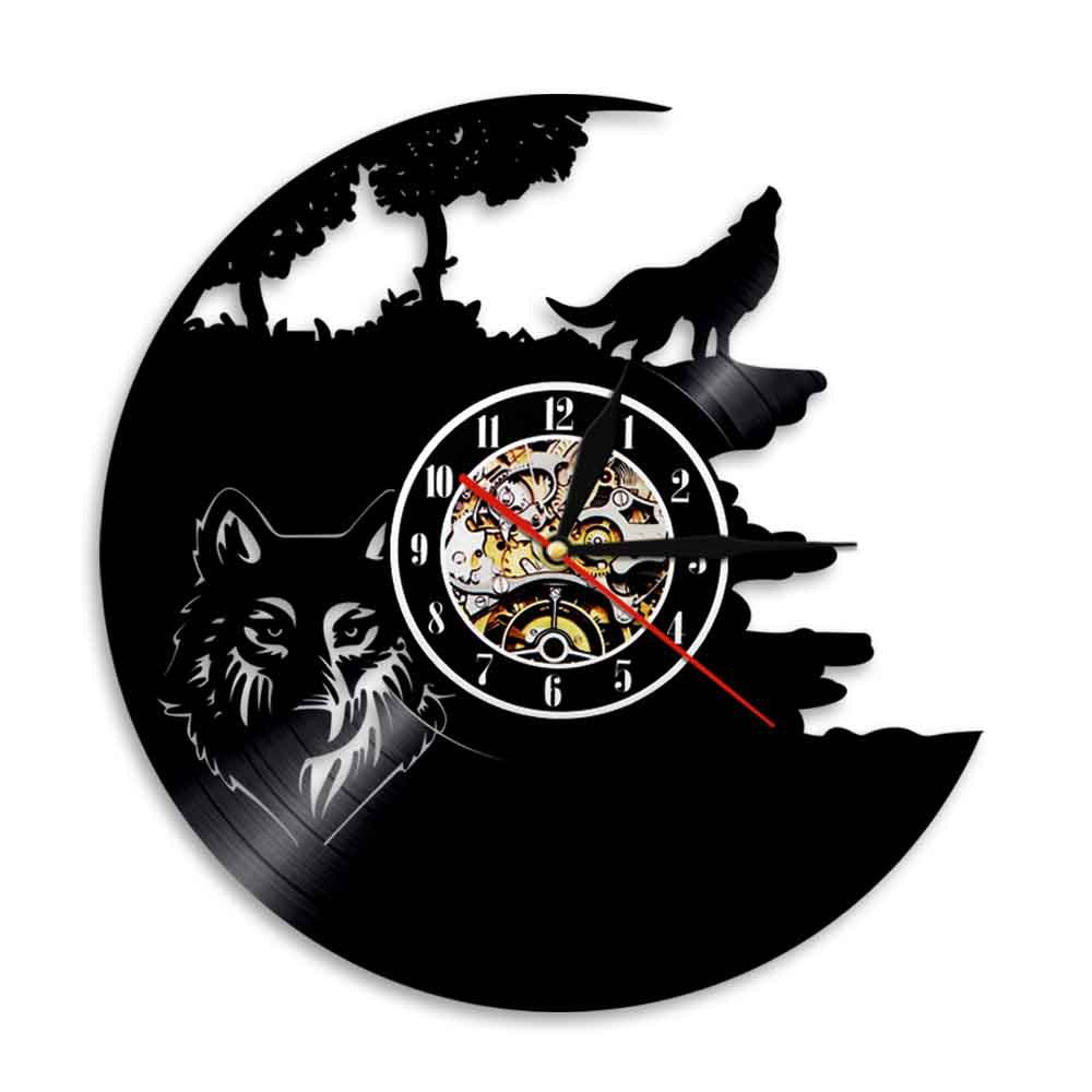 Orologio da parete Raccoon silhouette scritto