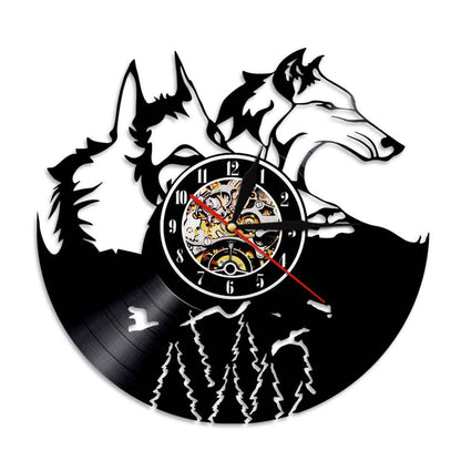 Orologio da parete Raccoon silhouette scritto