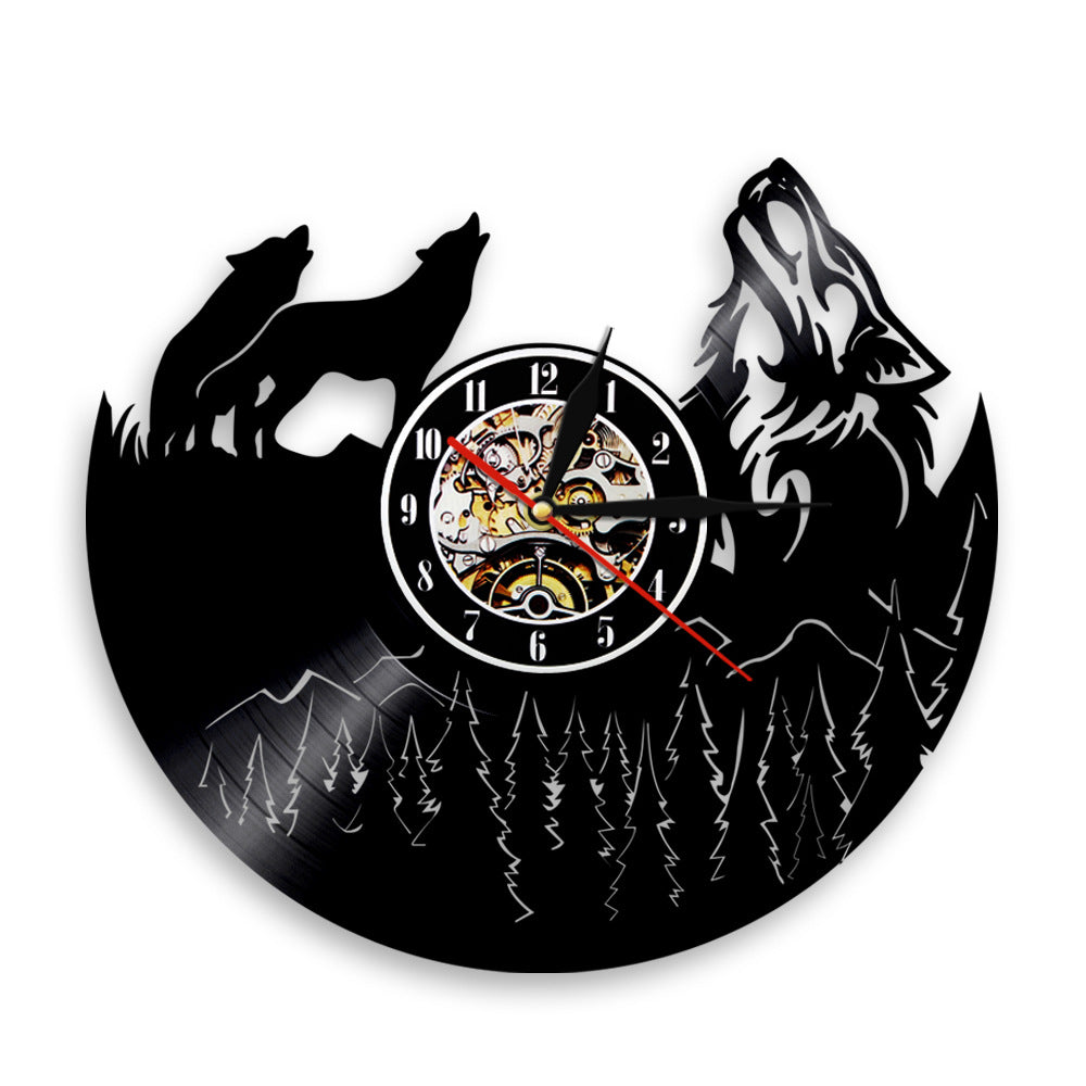 Orologio da parete Raccoon silhouette scritto