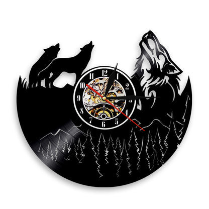 Orologio da parete Raccoon silhouette scritto