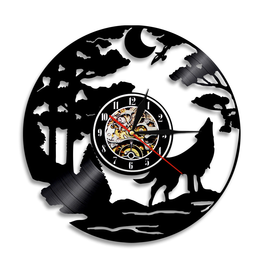 Orologio da parete Raccoon silhouette scritto