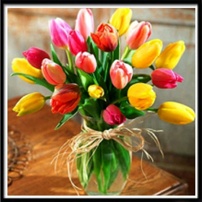 Quadro diamante fiori