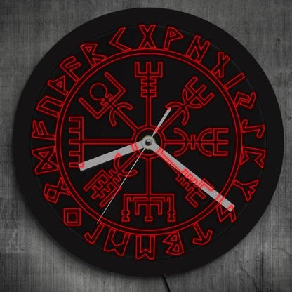 Orologio da parete Rune runiche neon