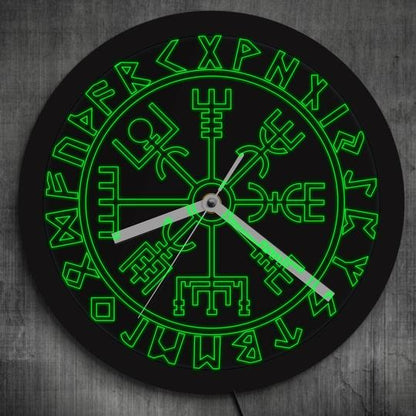 Orologio da parete Rune runiche neon