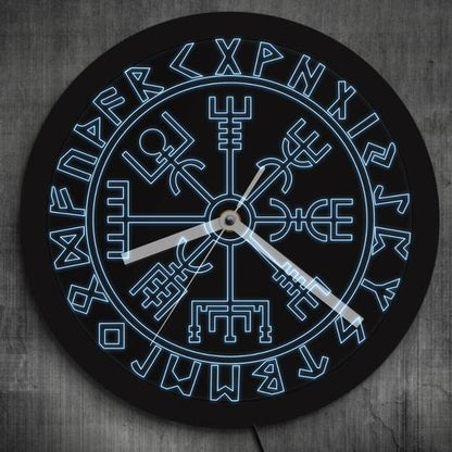 Orologio da parete Rune runiche neon