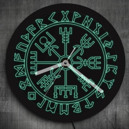 Orologio da parete Rune runiche neon