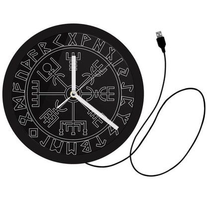 Orologio da parete Rune runiche neon