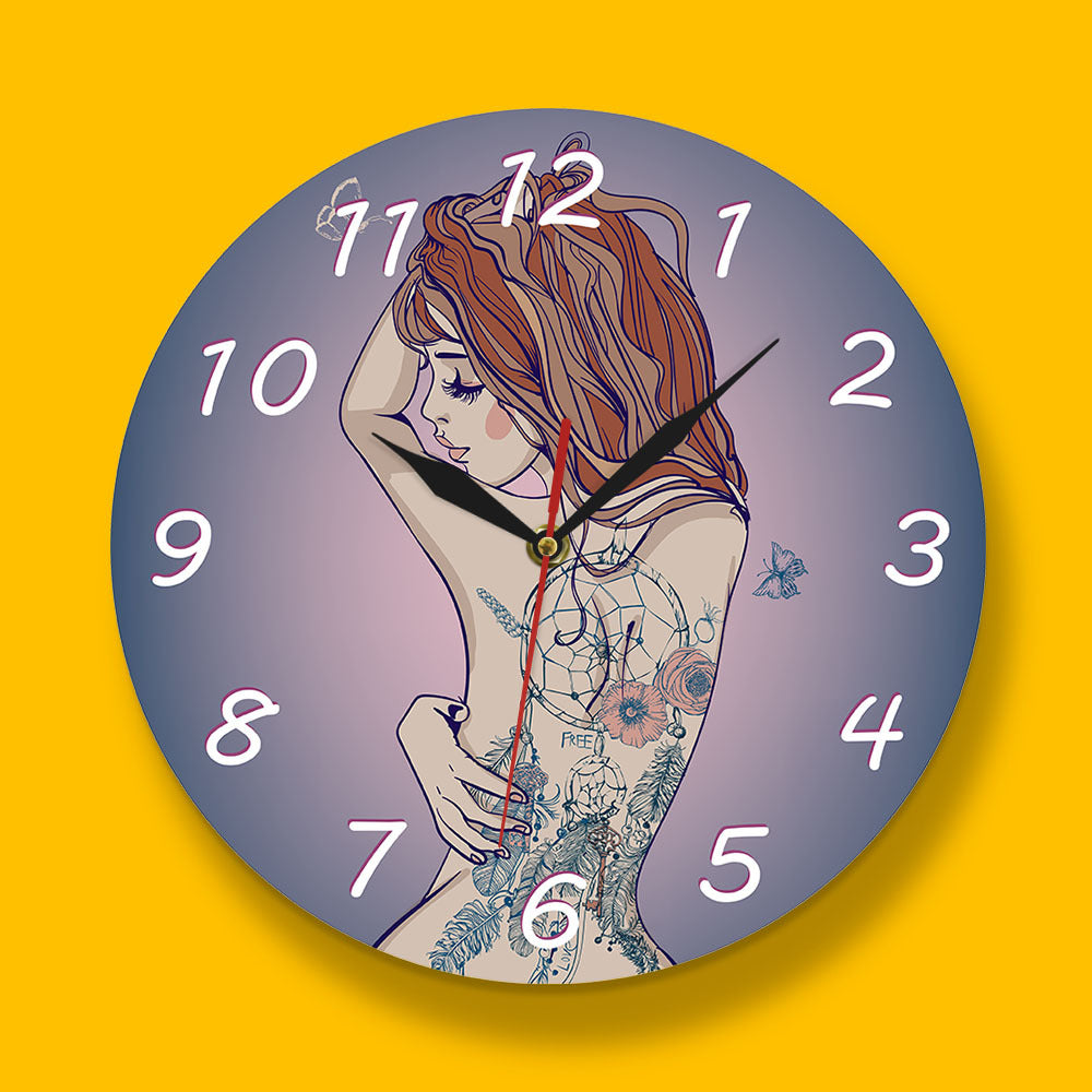 Orologio da parete Ragazza tatuata