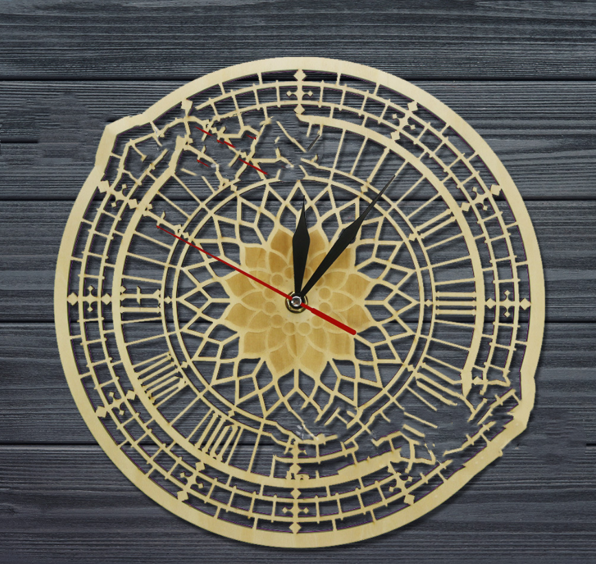 Orologio da parete Raggi sole cromato