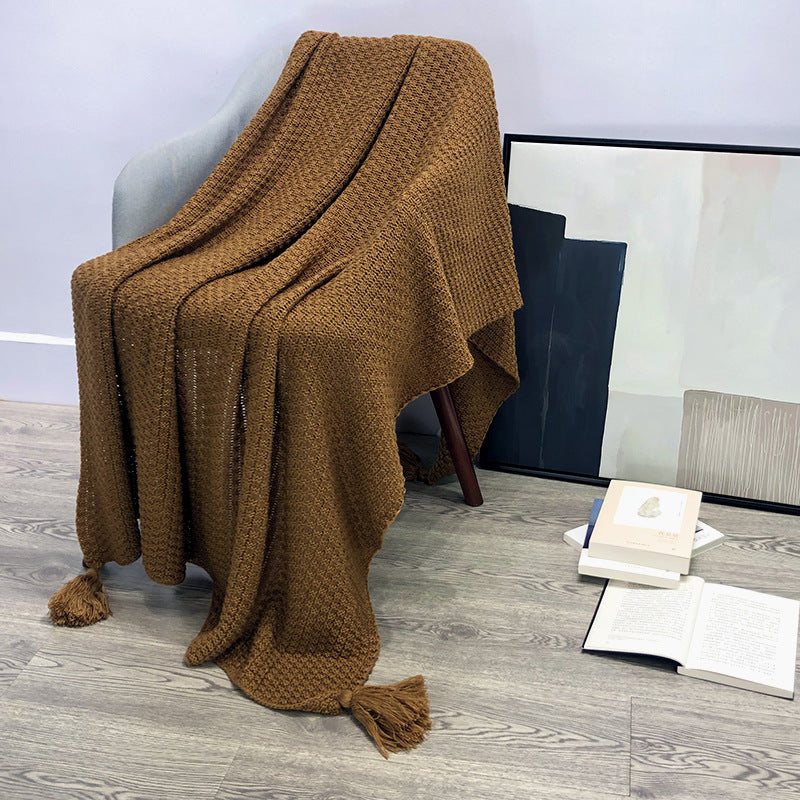 Coperta maglia nappine