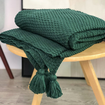 Coperta maglia nappine